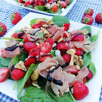 recept zomerse-salade-met-spinazie-Italiaanse-ham-geitenkaas-en-aardbeitjes-buufenbuuf