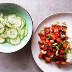 Recept kip pilav met zoetzure komkommersalade hoofdgerecht rijst | buuf-buuf.nl