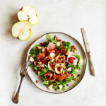 Recept geitenkaas salade met parmaham walnoten en granaatappel | buuf-buuf.nl